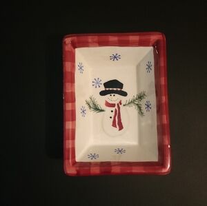 Royal Seasons Festive Snowman Rectangular Dish